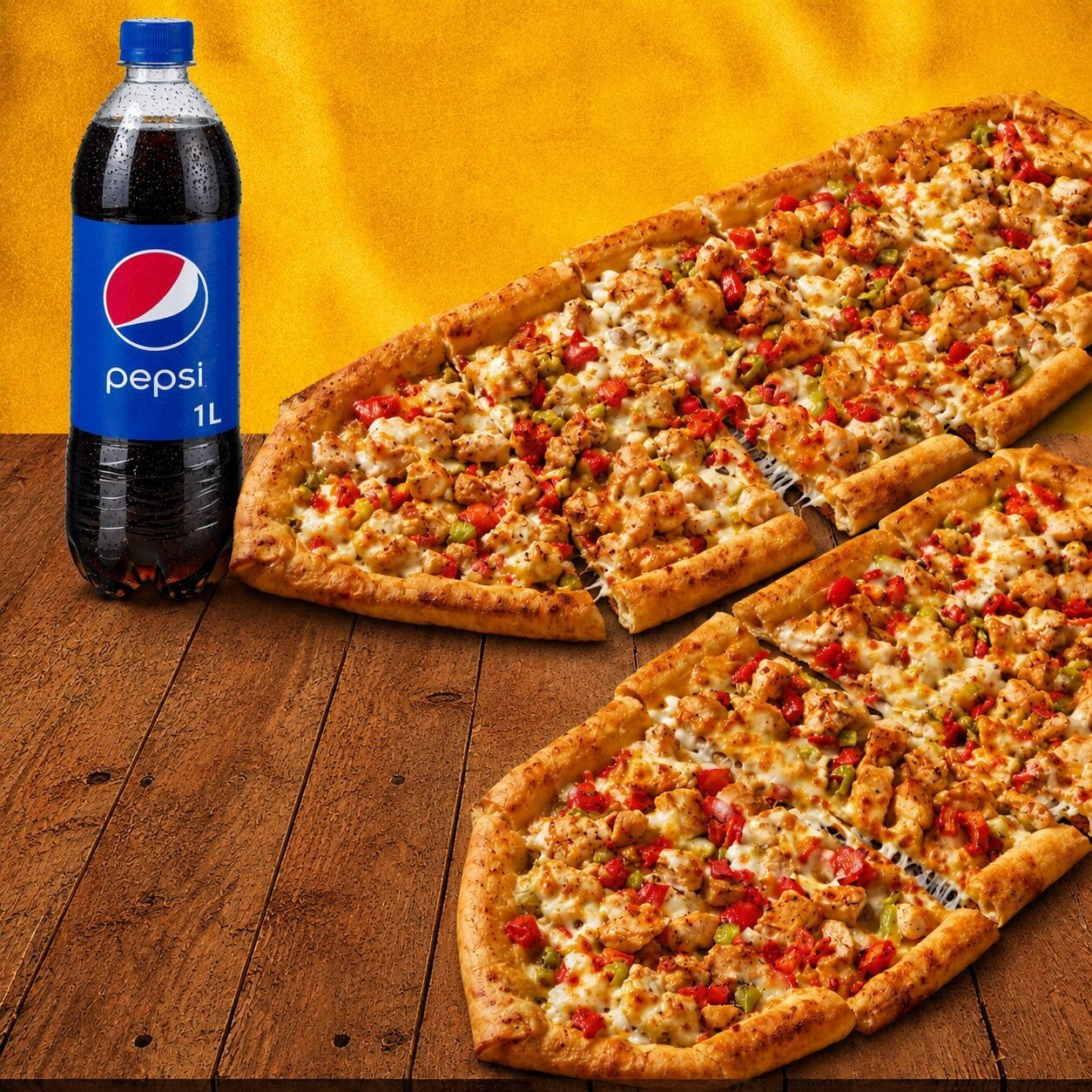 2 Kişilik Tavuklu Pide 1 Lt Kola