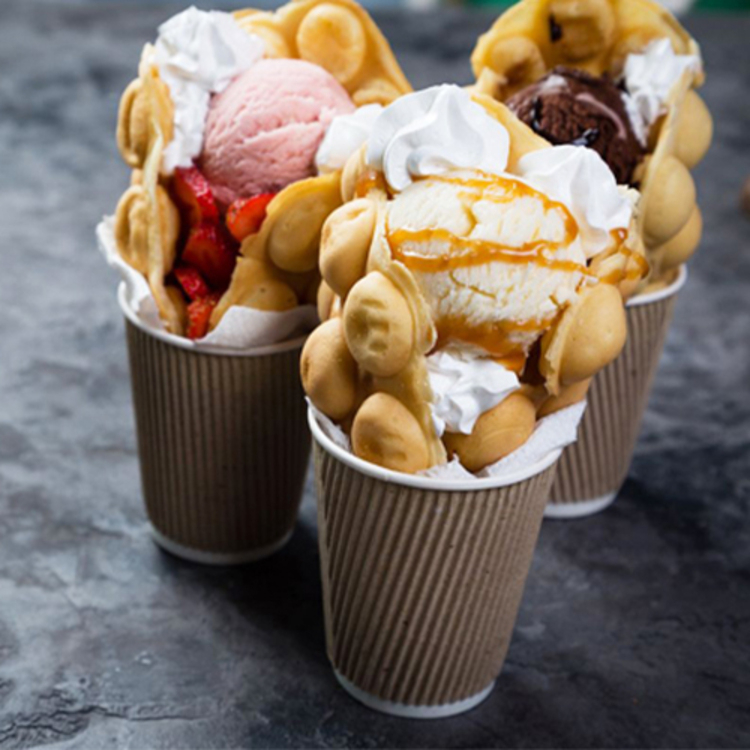 3 adet bardak waffle
