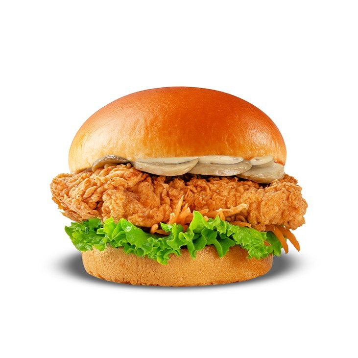 Truffle Mushroom Chicken Burger