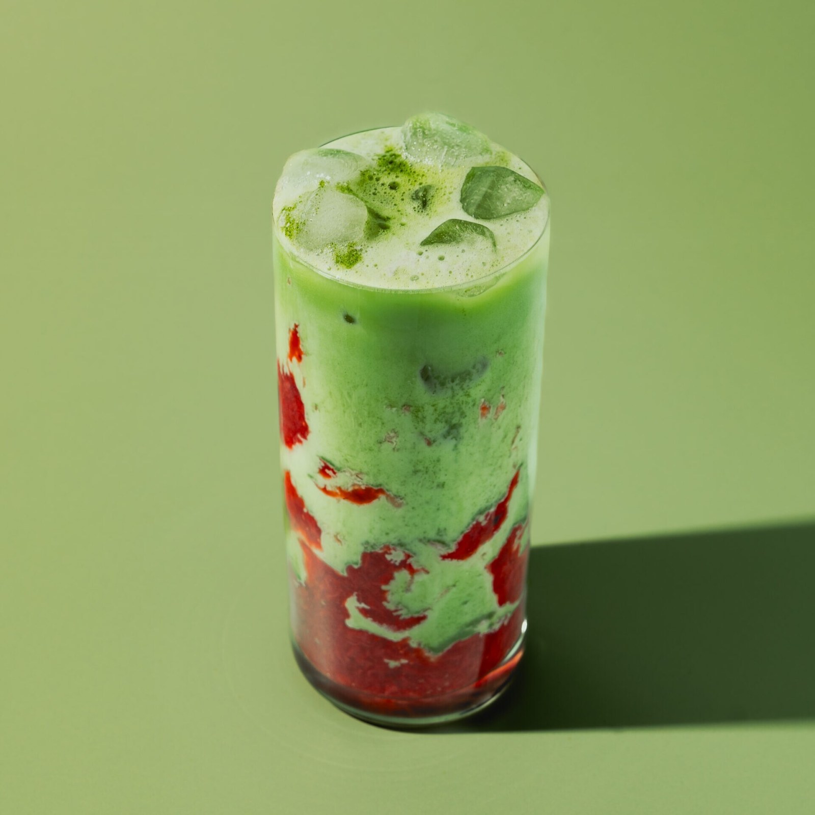 Ice Strawberry Matcha Latte