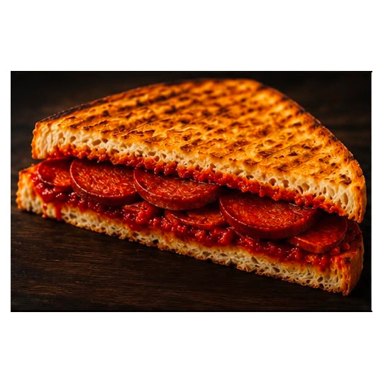 Sucuklu Tost (Bazlama Ekmeği)