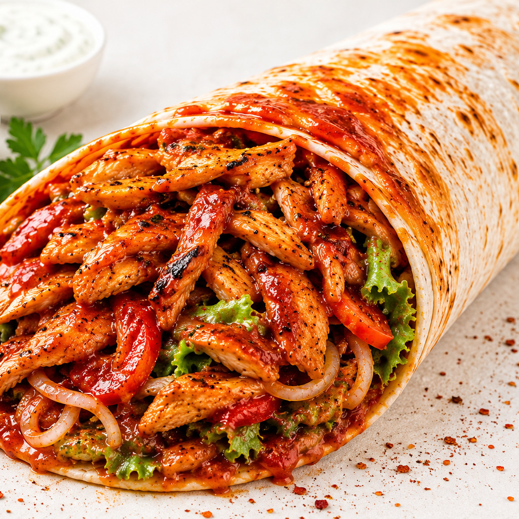 Kaşarlı Tavuk Döner Dürüm