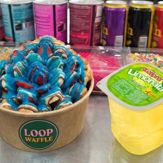 Bubble Gum Waffle Bowl + Limonata
