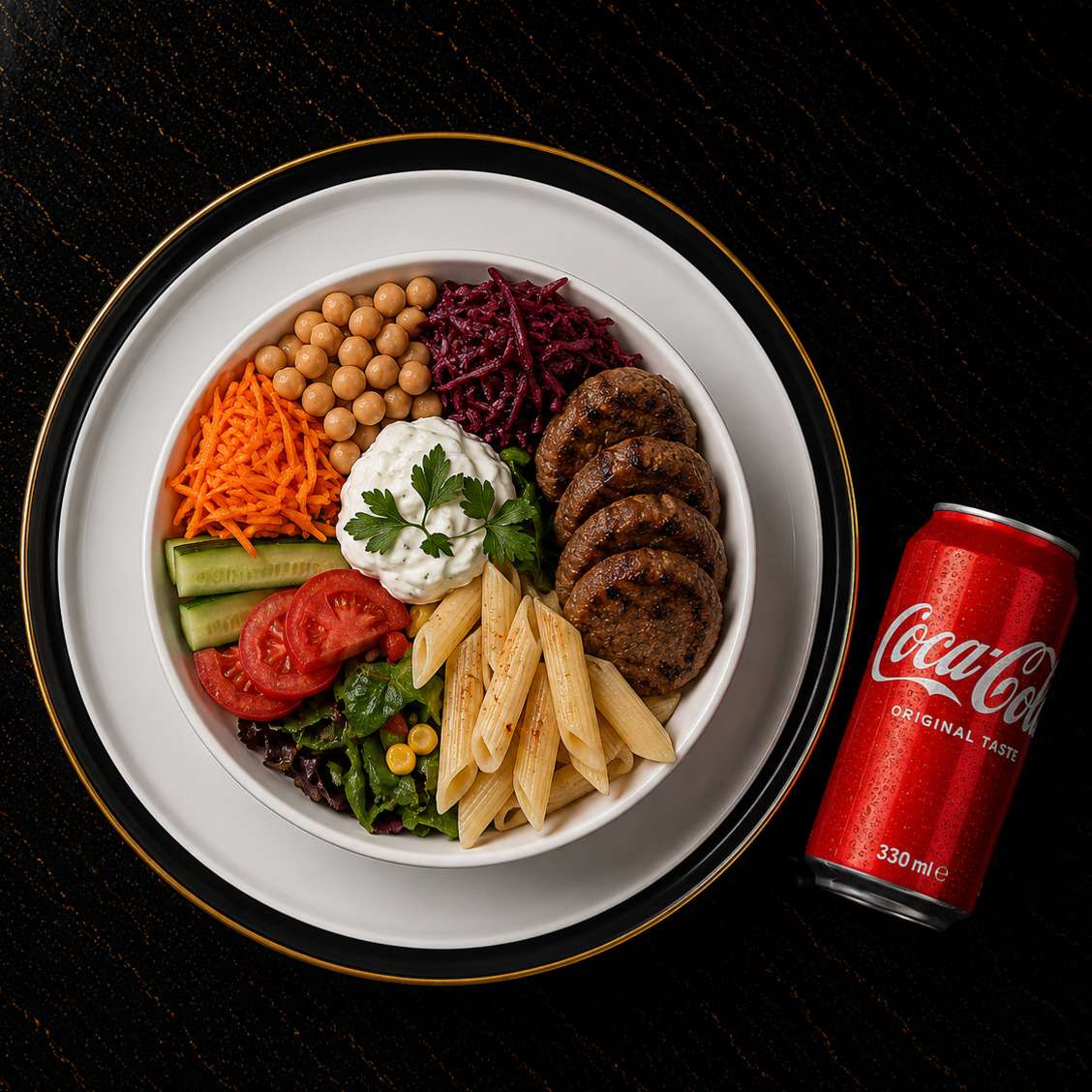 Izgara Köfte & Penne Bowl + Coca Cola (33 Cl)