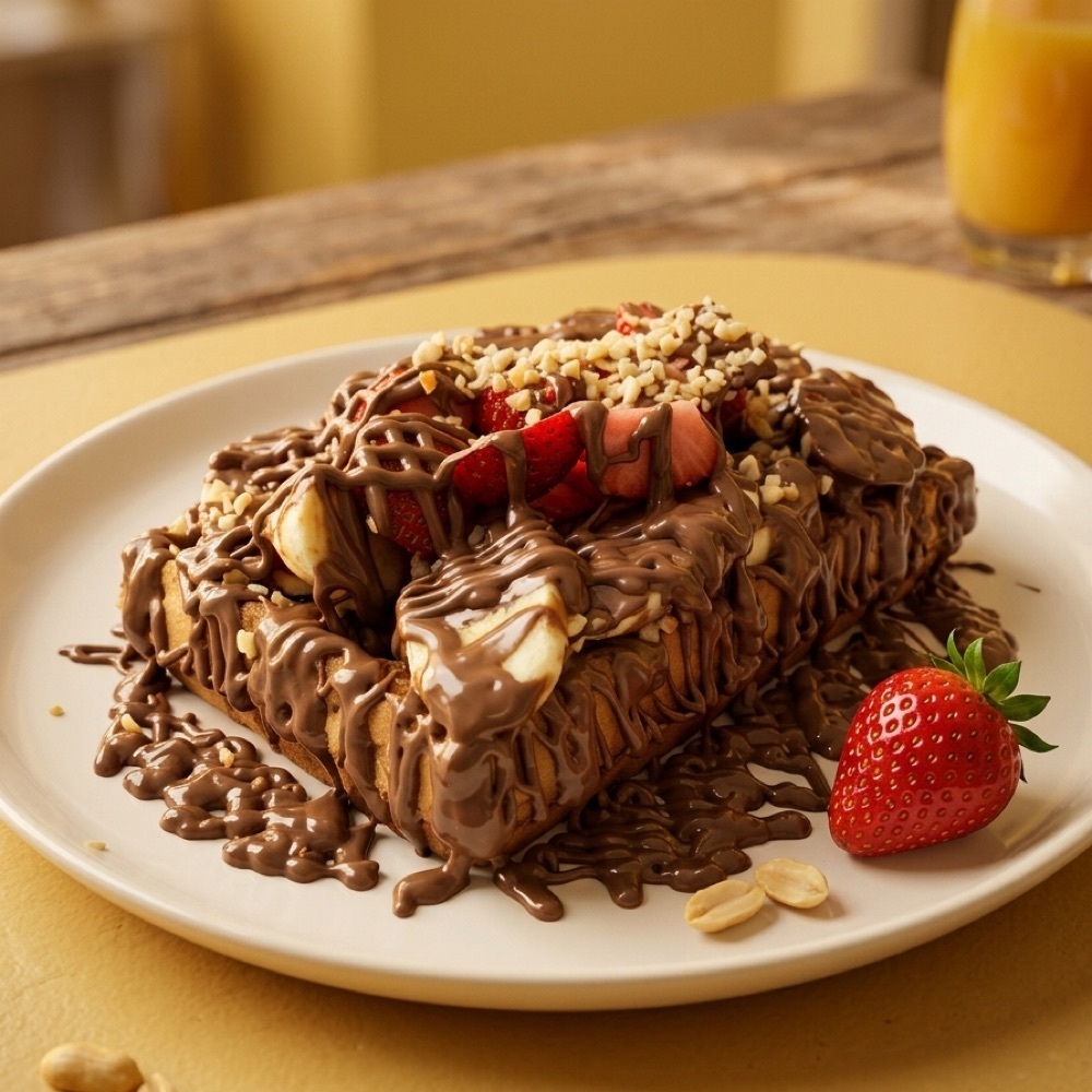 Sütlü Bütün Waffle