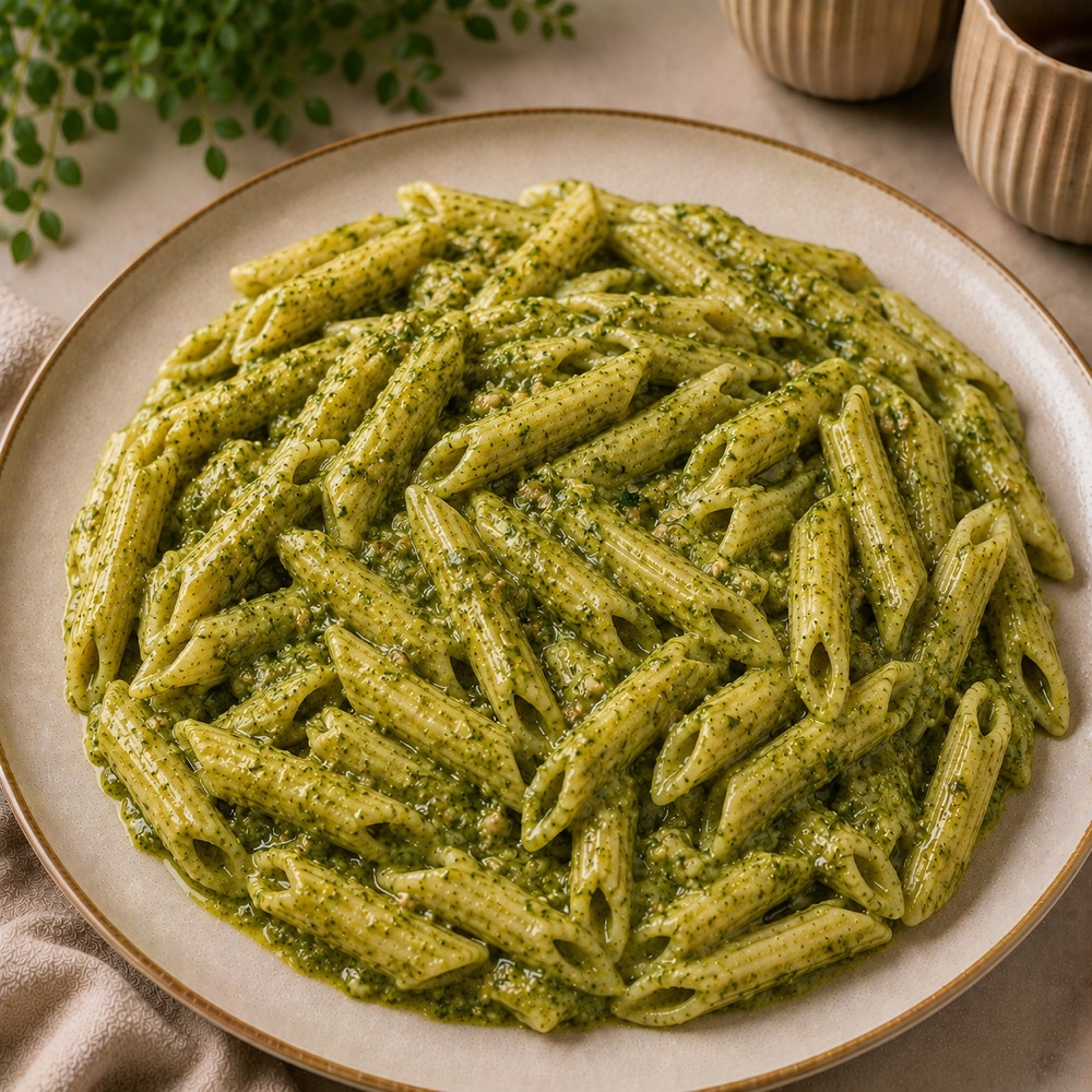 Pesto Soslu Tavuklu Makarna