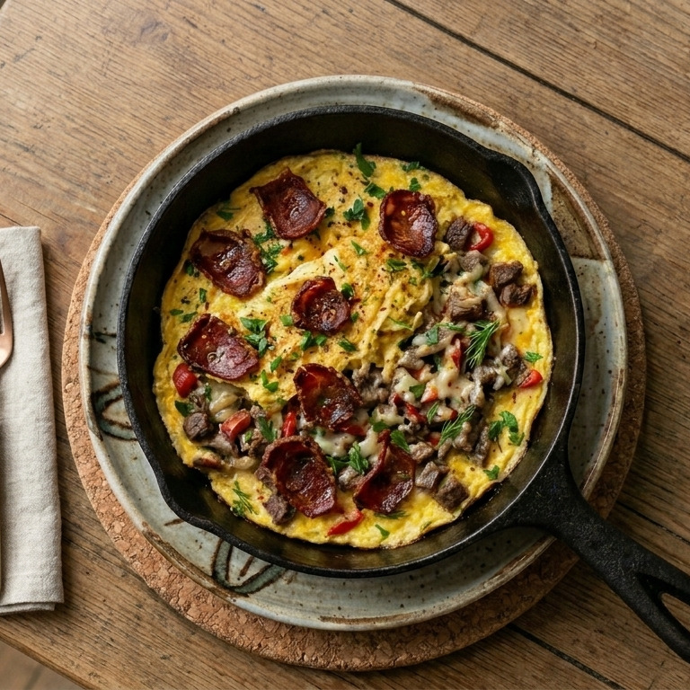 Pastırmalı Omlet