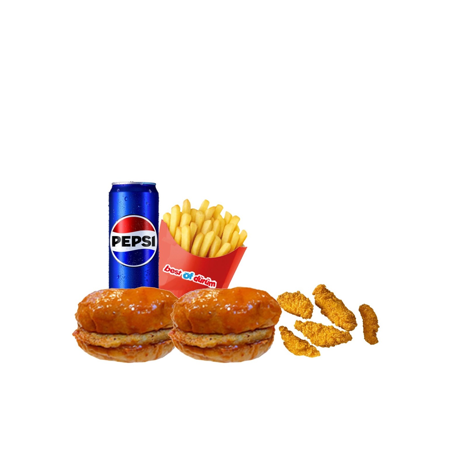 Kıtırlı Islak Tavuk Burger Menü
