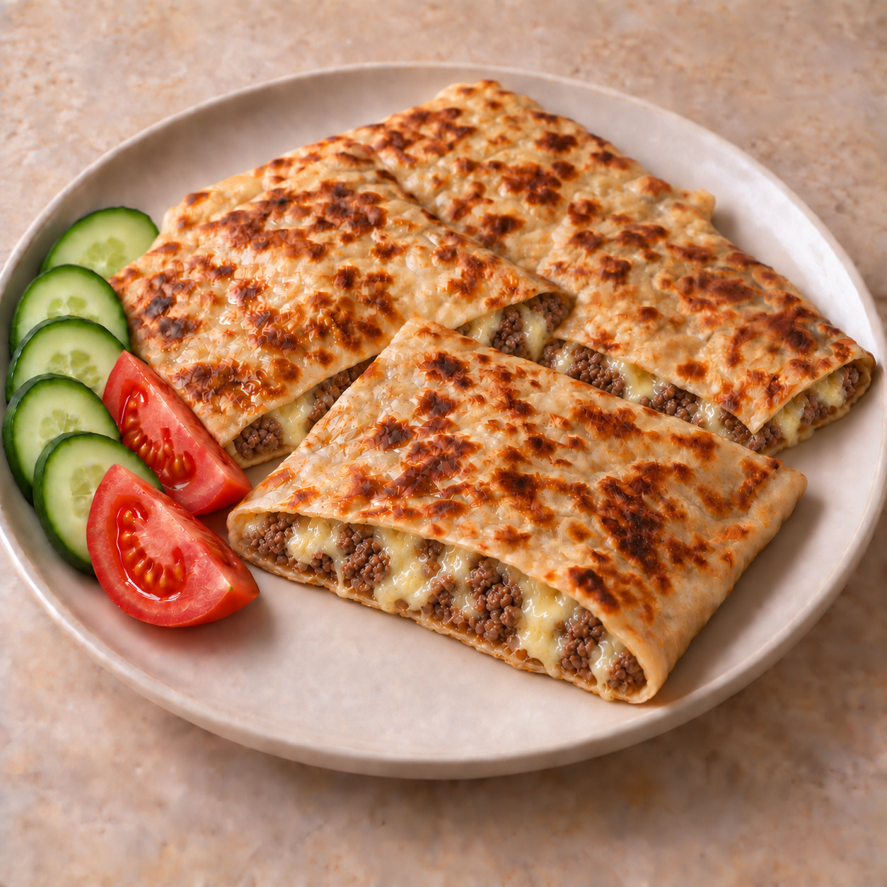 Kıymalı Kaşarlı Gözleme