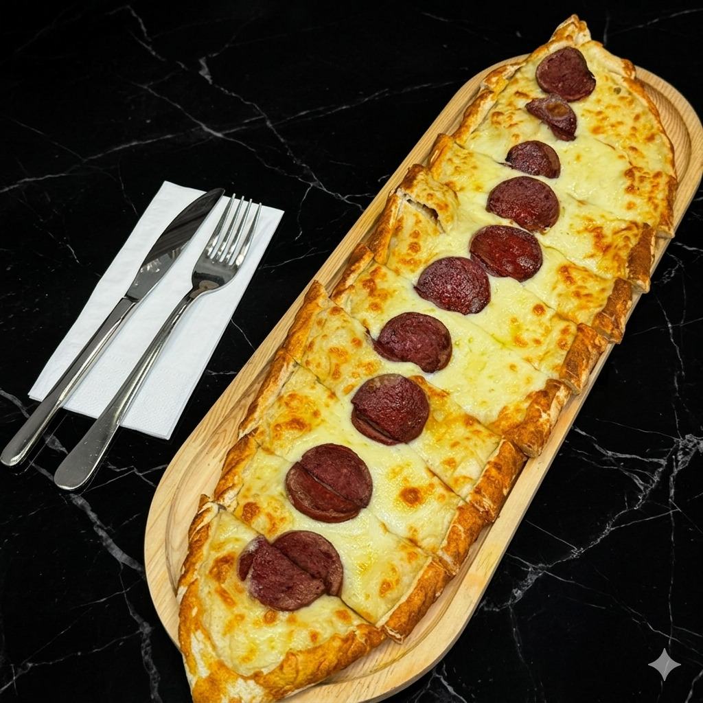 Kaşarlı Sucuklu Pide