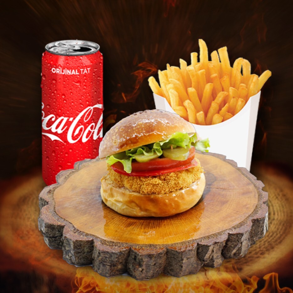 Double Tavuk Burger Menü
