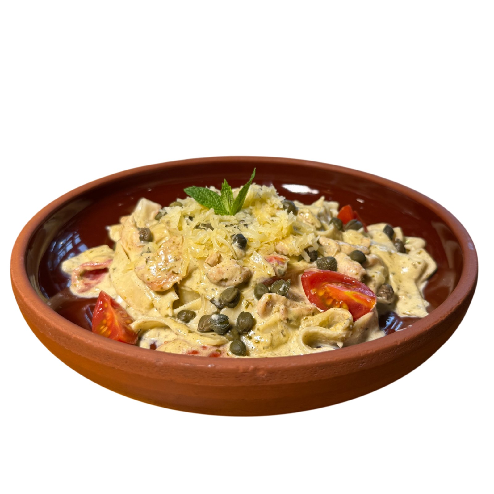 Pesto Soslu Tavuklu Fetuçini