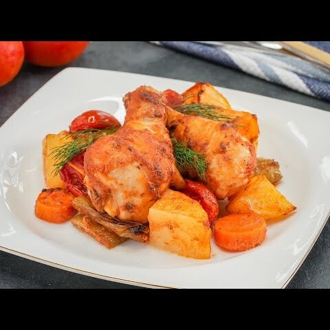 Fırında Soslu Tavuk Menü(G.pilavı+cacık veya salata)
