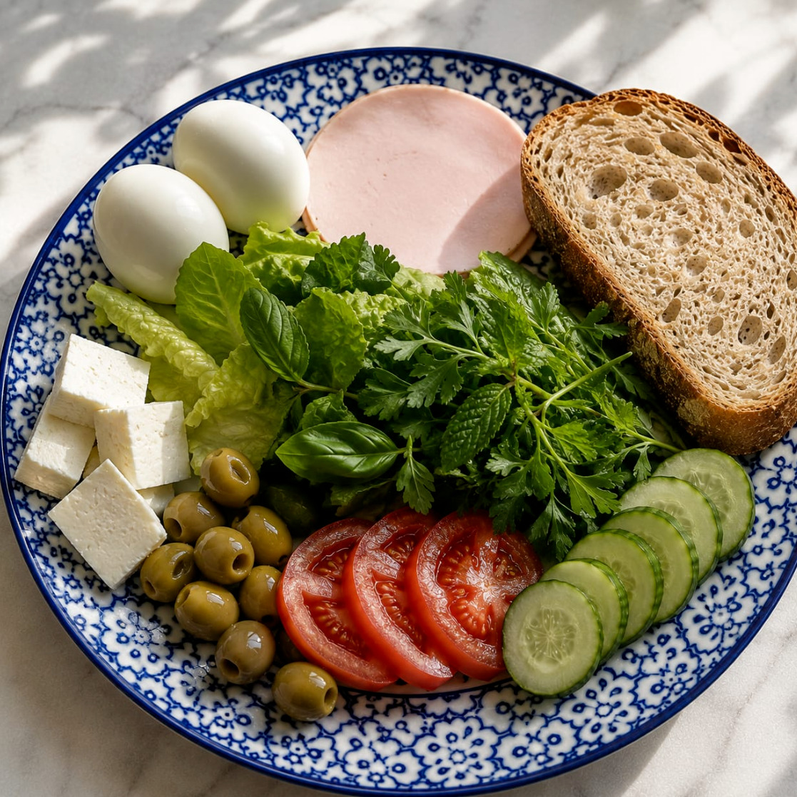 Fit Kahvaltı Tabağı