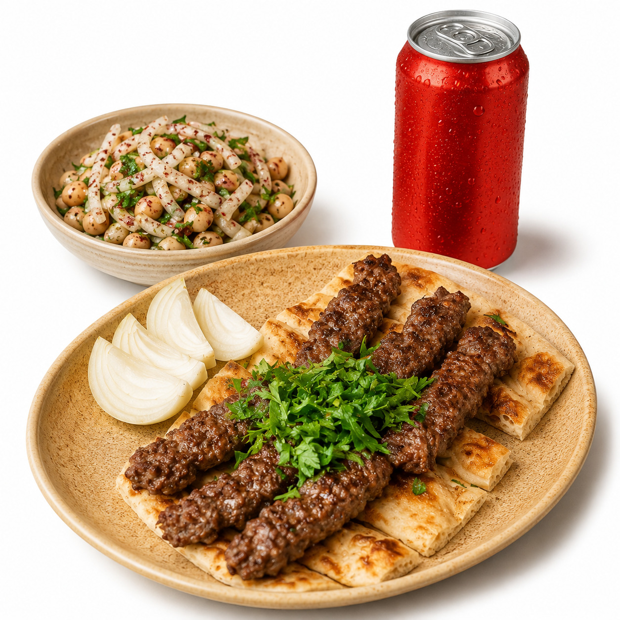 Şiş Köfte Piyaz Coca-Cola Menü