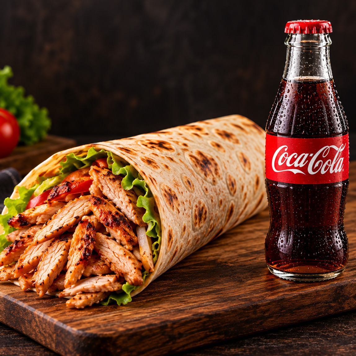 Medıum Cag Tavuk Dürüm + Şişe Coca-cola 200 ml.