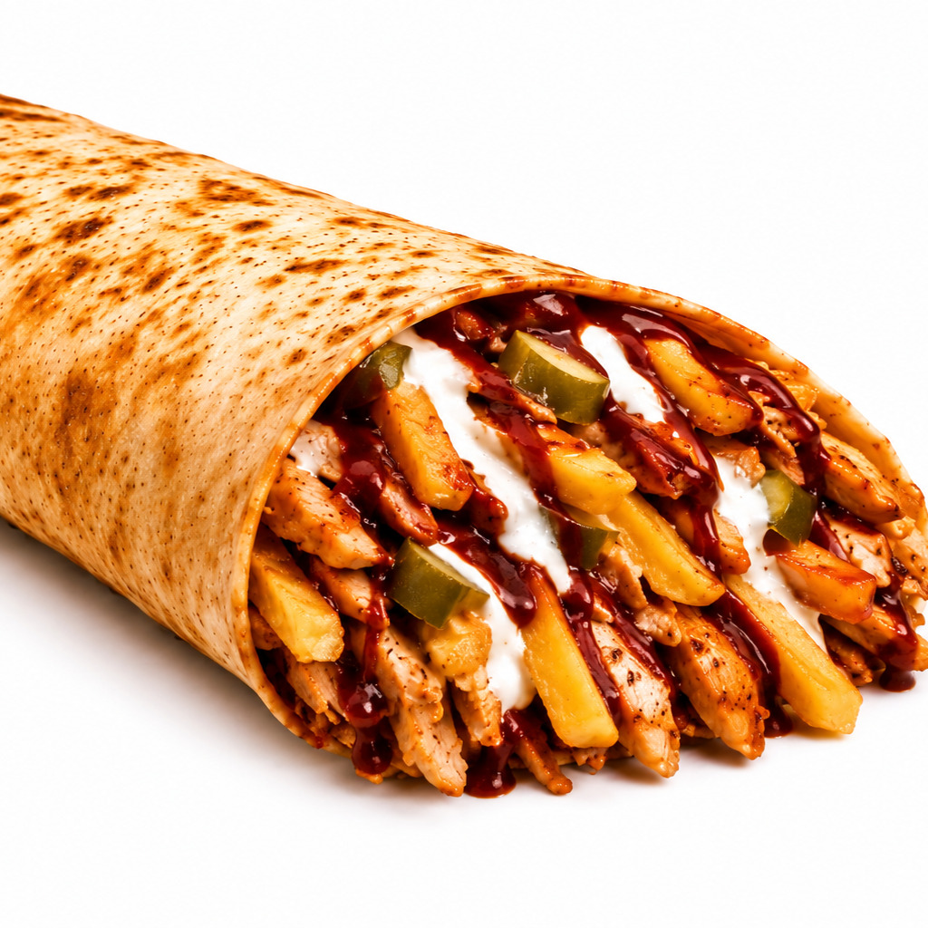 Barbekü Soslu Tavuk Döner Dürüm ( 80 Gr )