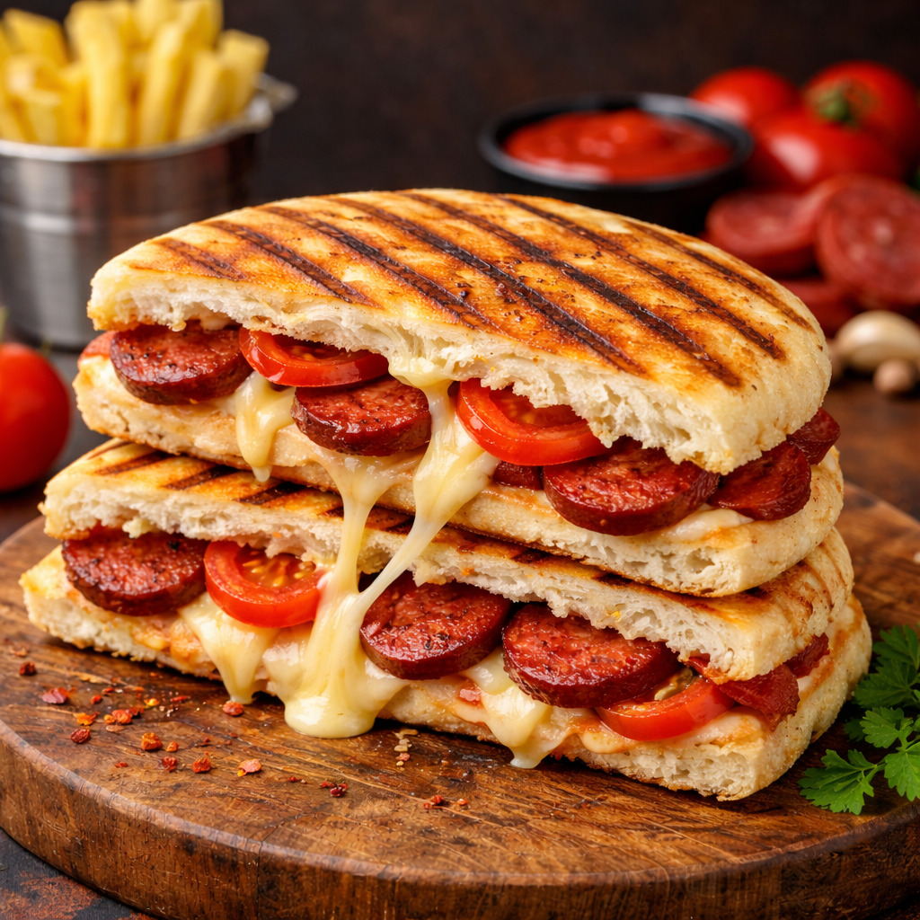 Tam Ekmek Sucuklu Tost