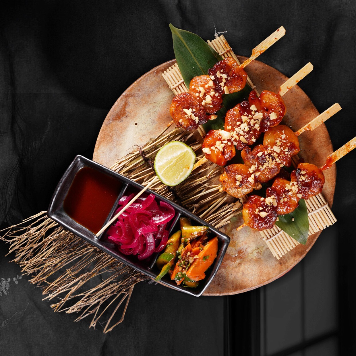 Kore Soslu Satay Karides