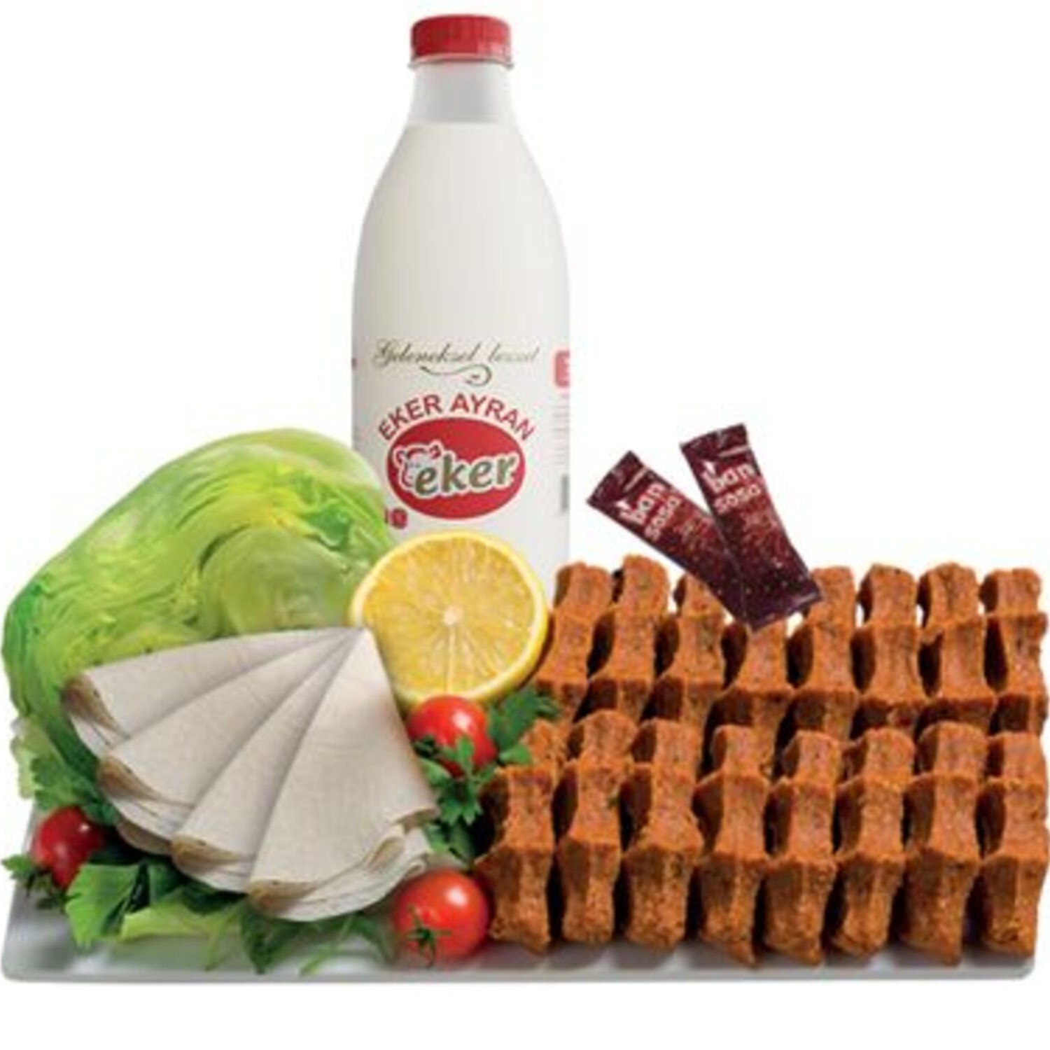 Çiğ Köfte (800 gr.) Menü 1 L. Ayran