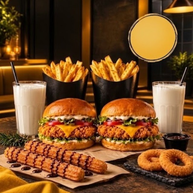 Süper İkili Chicken Burger Menü