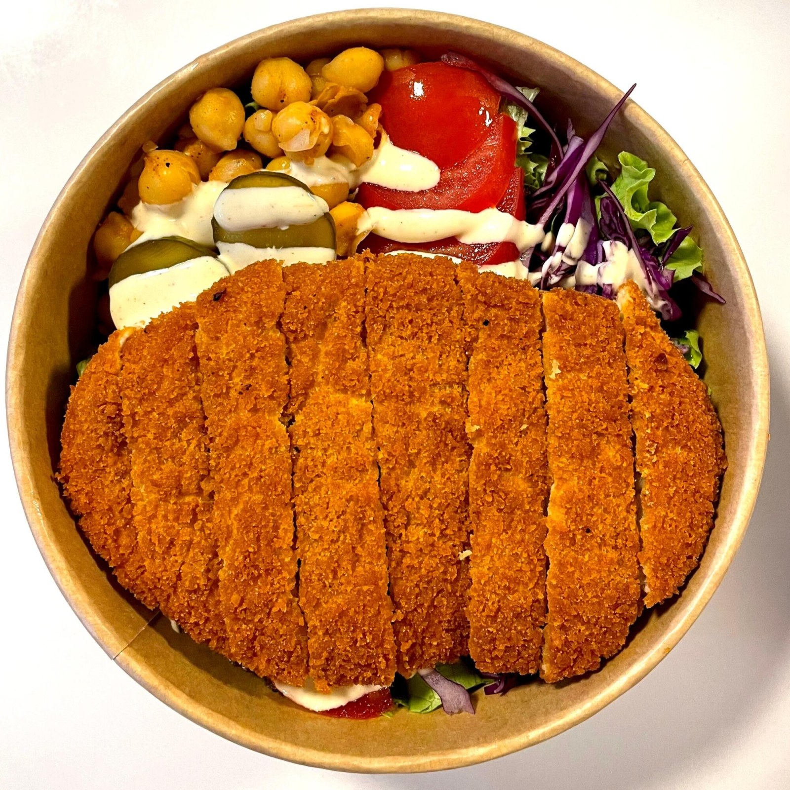 Makarnalı Şnitzel Bowl