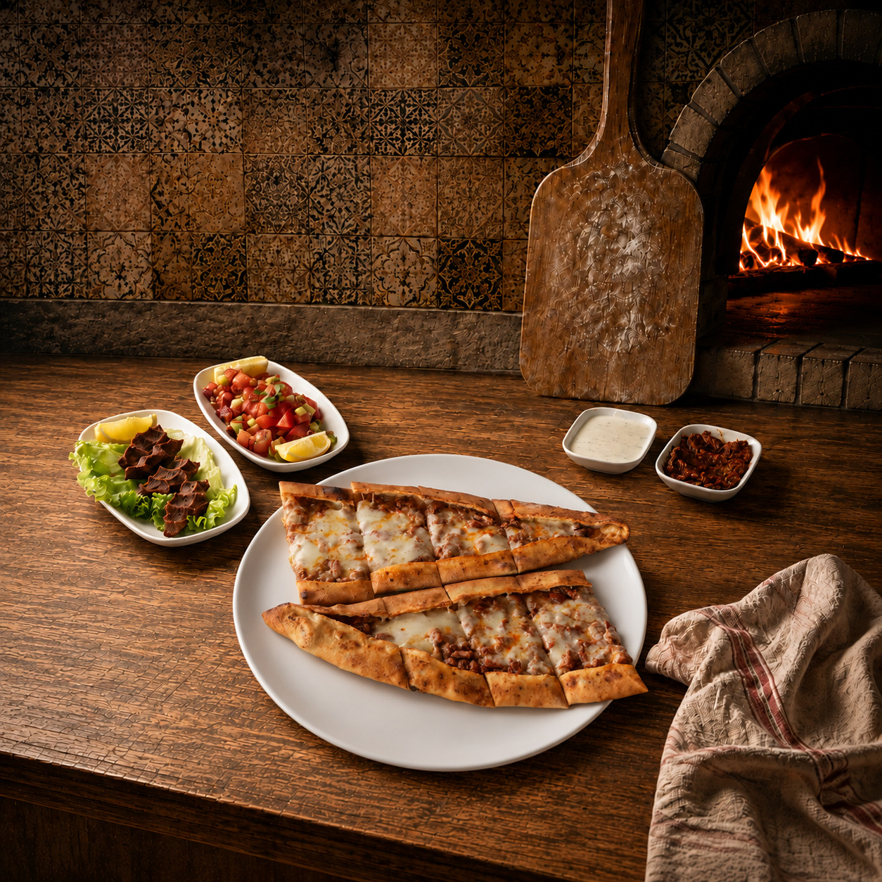 Kuşbaşılı Kaşarlı Pide