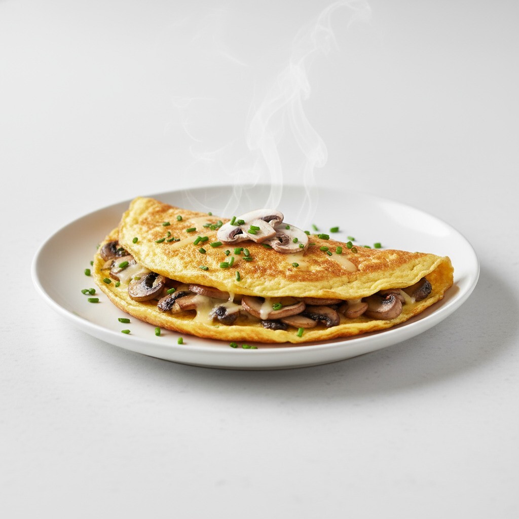 Mantarlı Omlet Tabağı