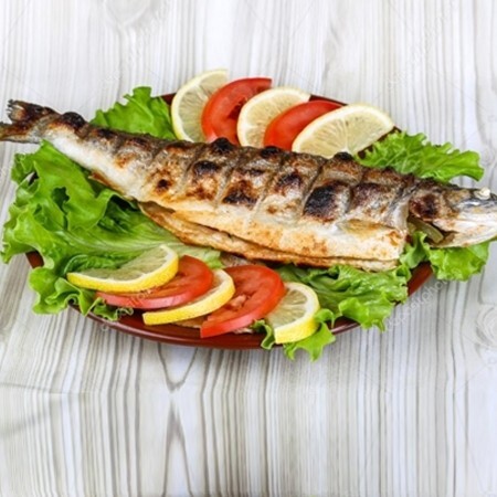 2 tane kişilik Levrek Tava,Izgara (400,600) ( Amasra Salatası , 2 Ekmek ile)