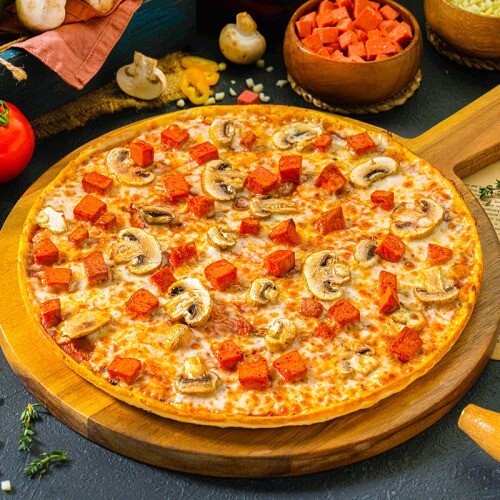 İtalyan Pizza Şöleni VIP Line Sos Küp Sucuk Mantarlım Zeytinlim Gurme Pizza ( Büyük Boy )