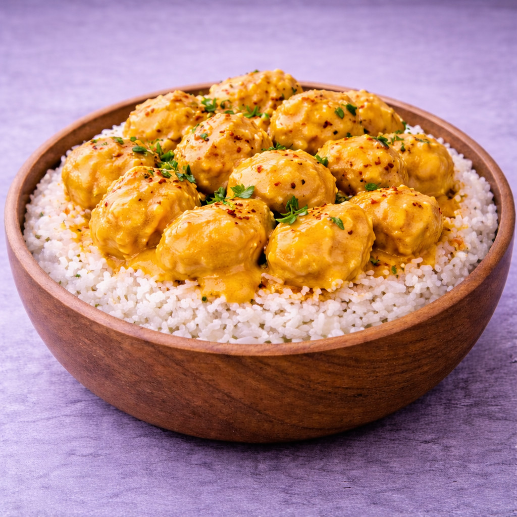 Cheddar Soslu Tavuklu Pilav