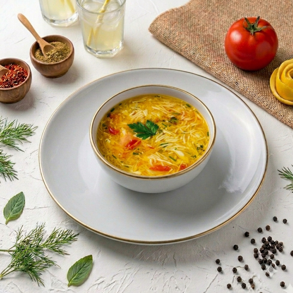 Şehriyeli Tavuk Suyu Çorbası