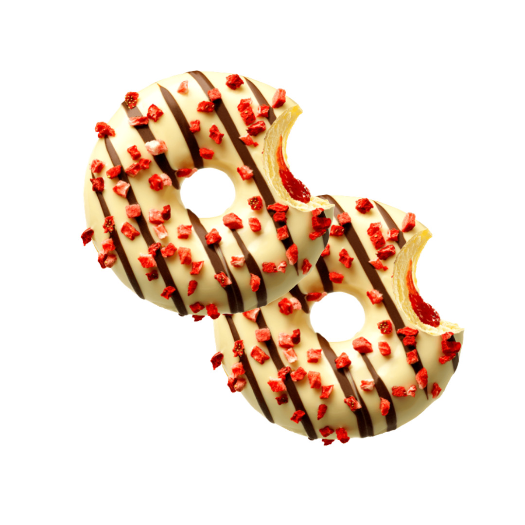 İkili Çilekli Donut