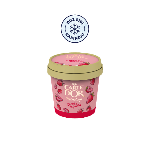 Algida Carte d'Or Mini Cup Çilekli Yoğurtlu (110 ml.)