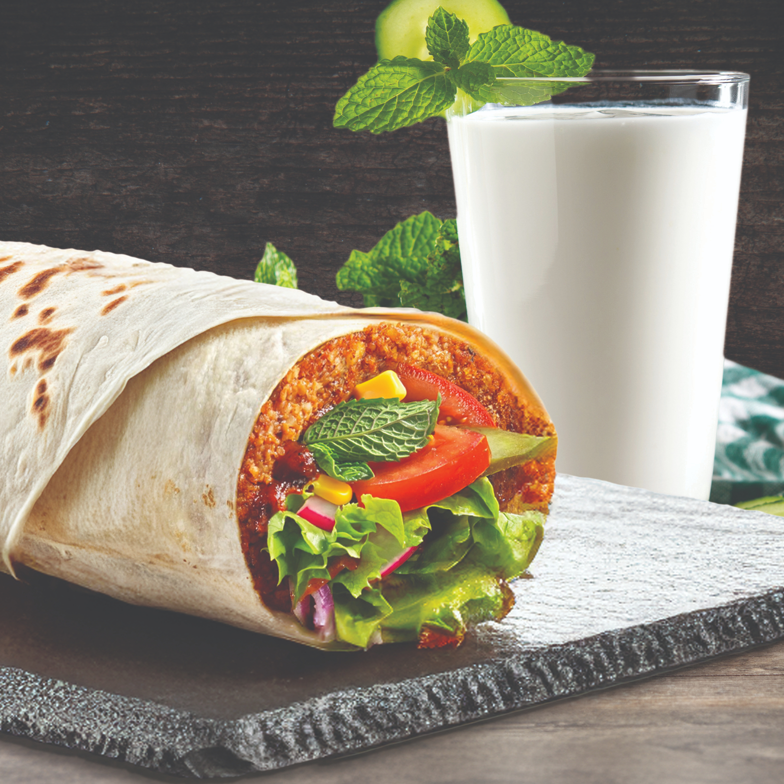 Maxi Çiğköfte Dürü ( 125 gr ) + Eker Ayran ( 17 cl )