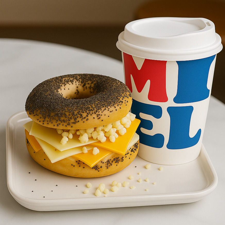Filtre Kahve&4 Peynirli Bagel Sandviç