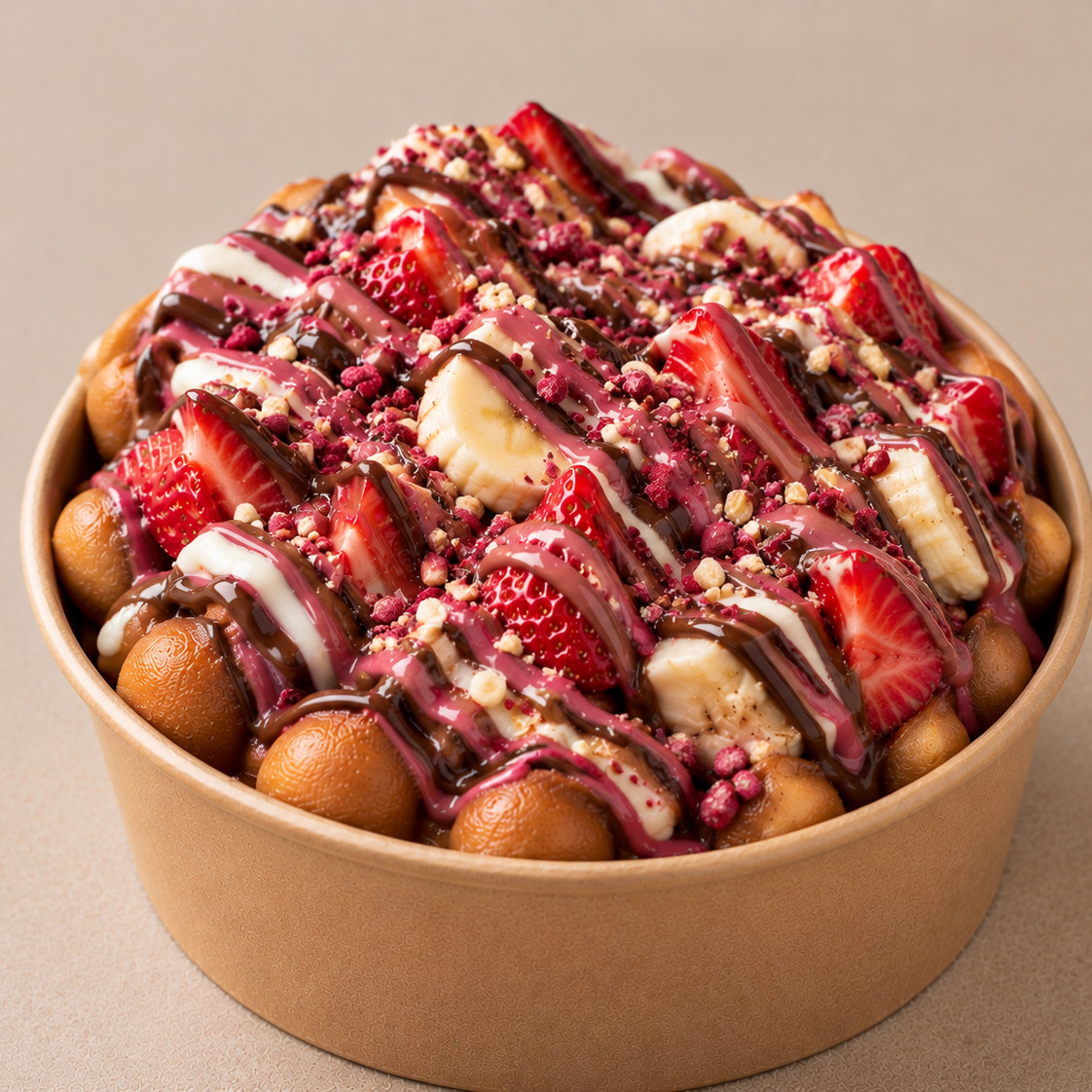 Mega Frambuazlı Bubble Waffle