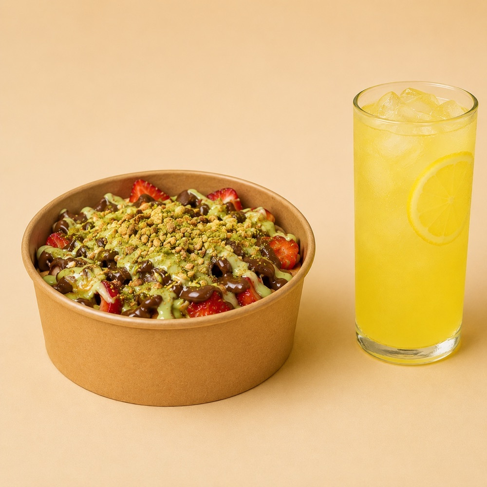 Kova Waffle + Ev Yapımı Limonata