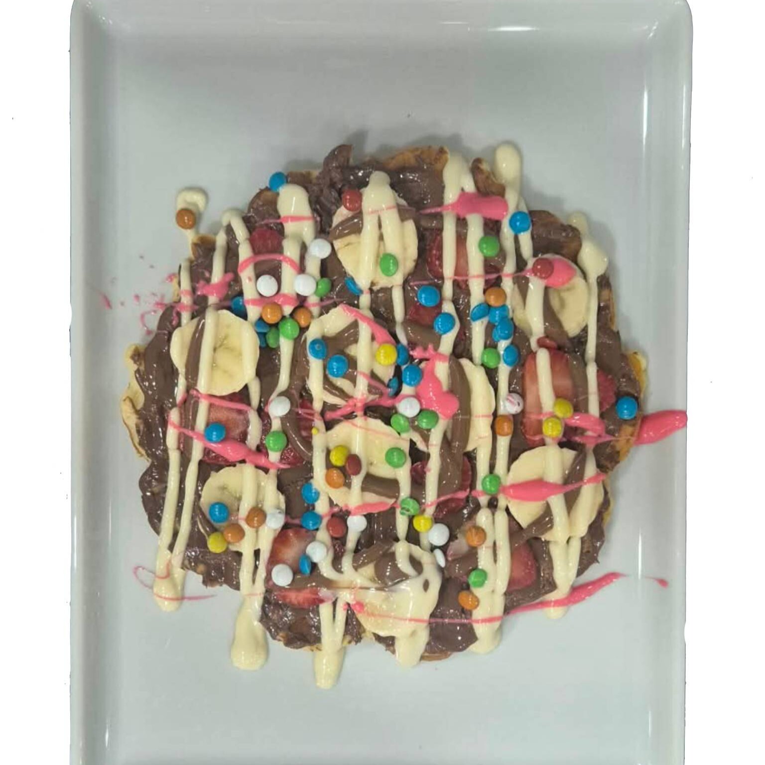 Muzlu ve Çilekli Klasik Waffle