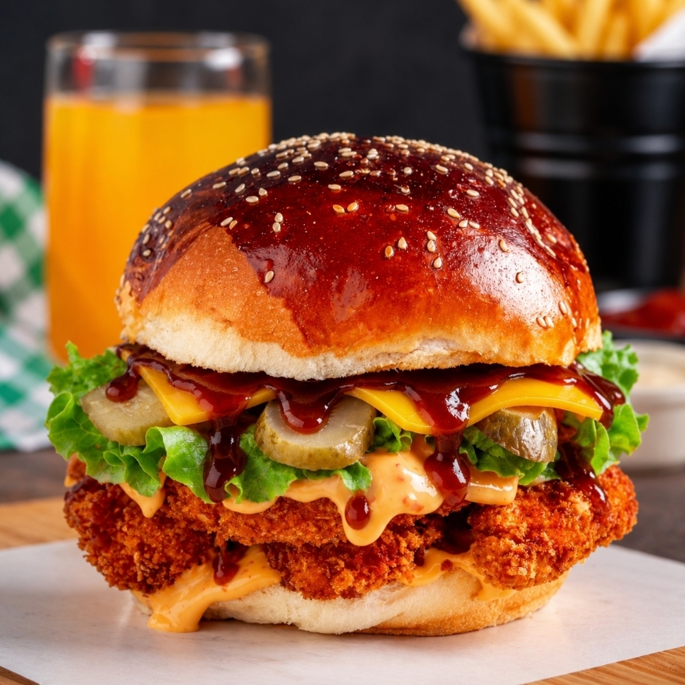 Belçika BBQ Soslu Çıtır Burger
