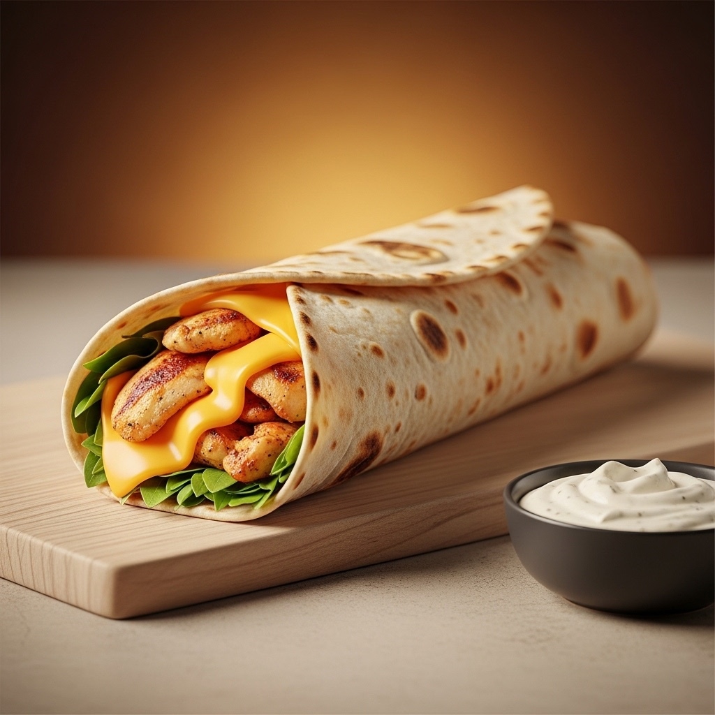 Hatay Usulü Cheddarlı Tavuk Dürüm (100 gr.)