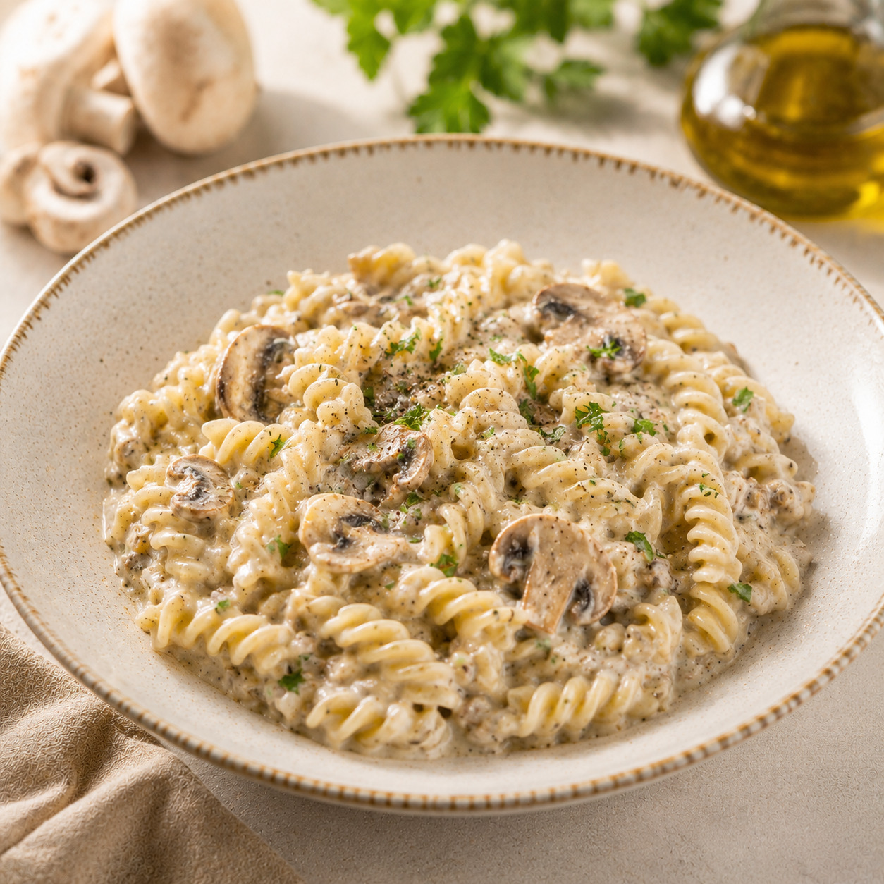 Kremalı Mantarlı Fusilli (400gr)