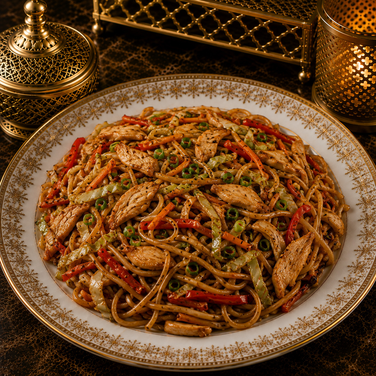 Tavuklu Sebzeli Noodle