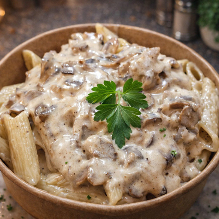 Kremalı Mantarlı Makarna (Küçük Boy)