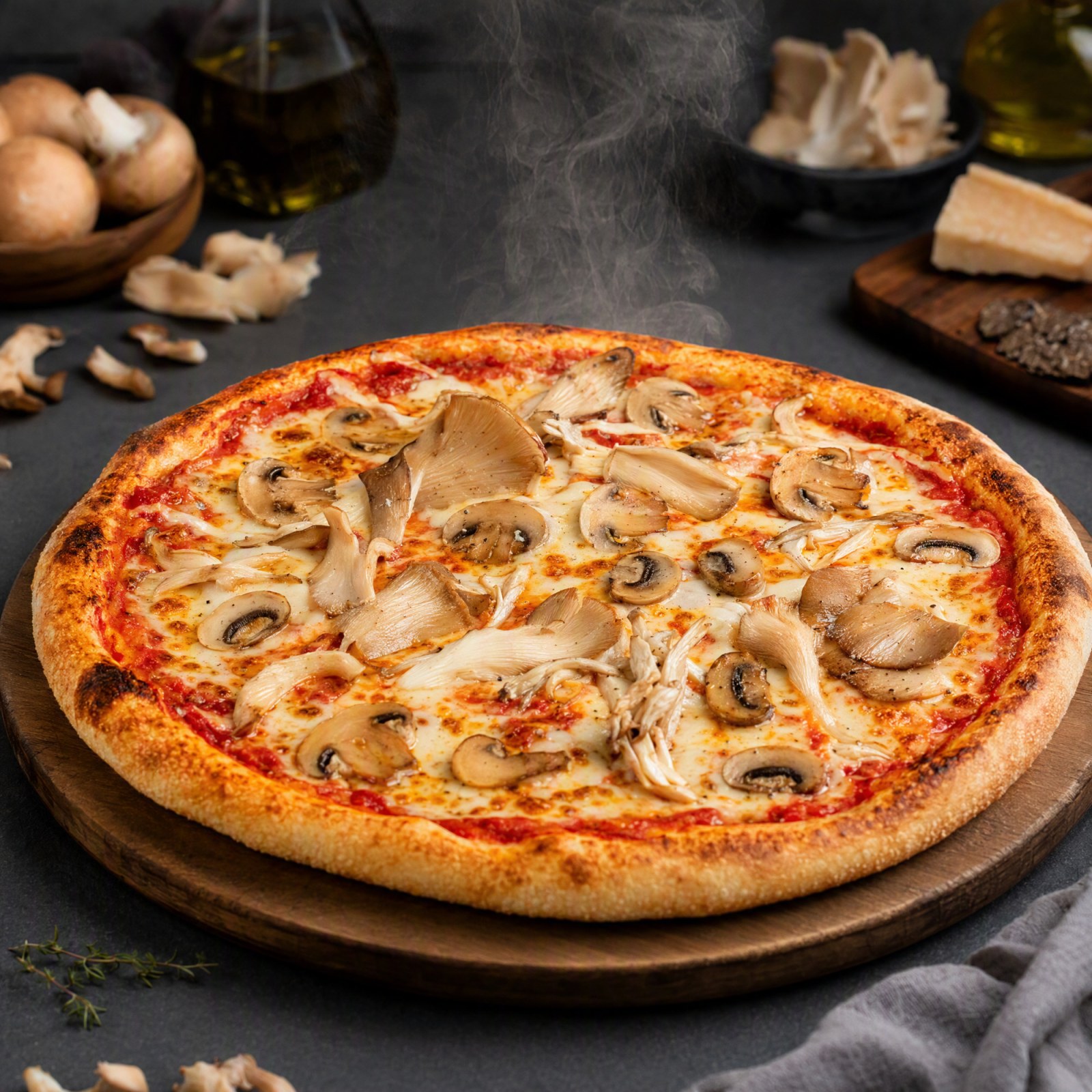 Üç Mantarlı Pizza