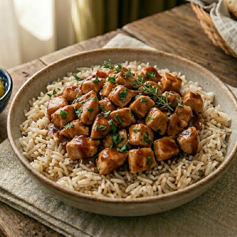 Pilav Üstü Barbekü Soslu Tavuk