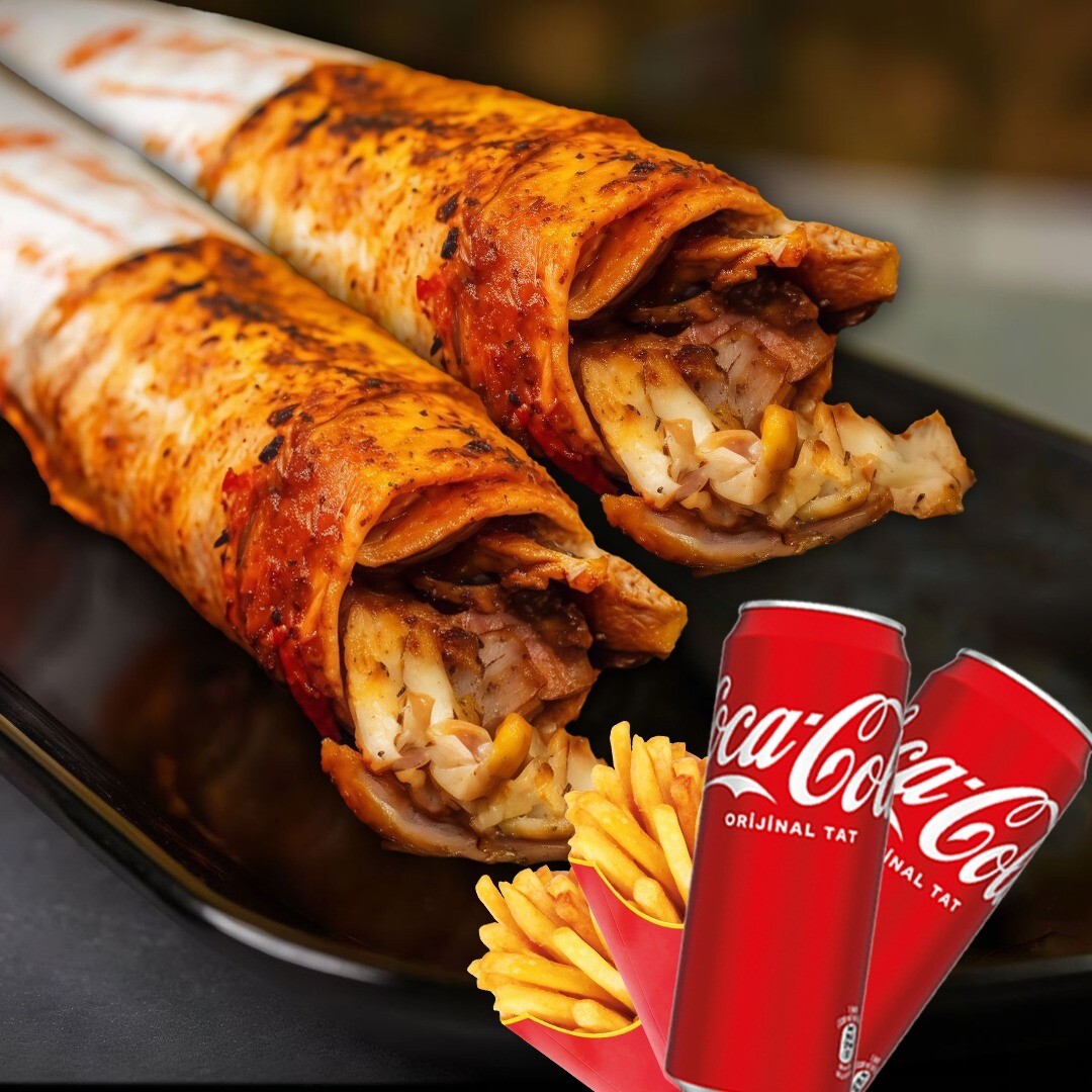 LAB - 2 Large Dürüm + 2 Patates + 2 Cola Cola 330 ml.