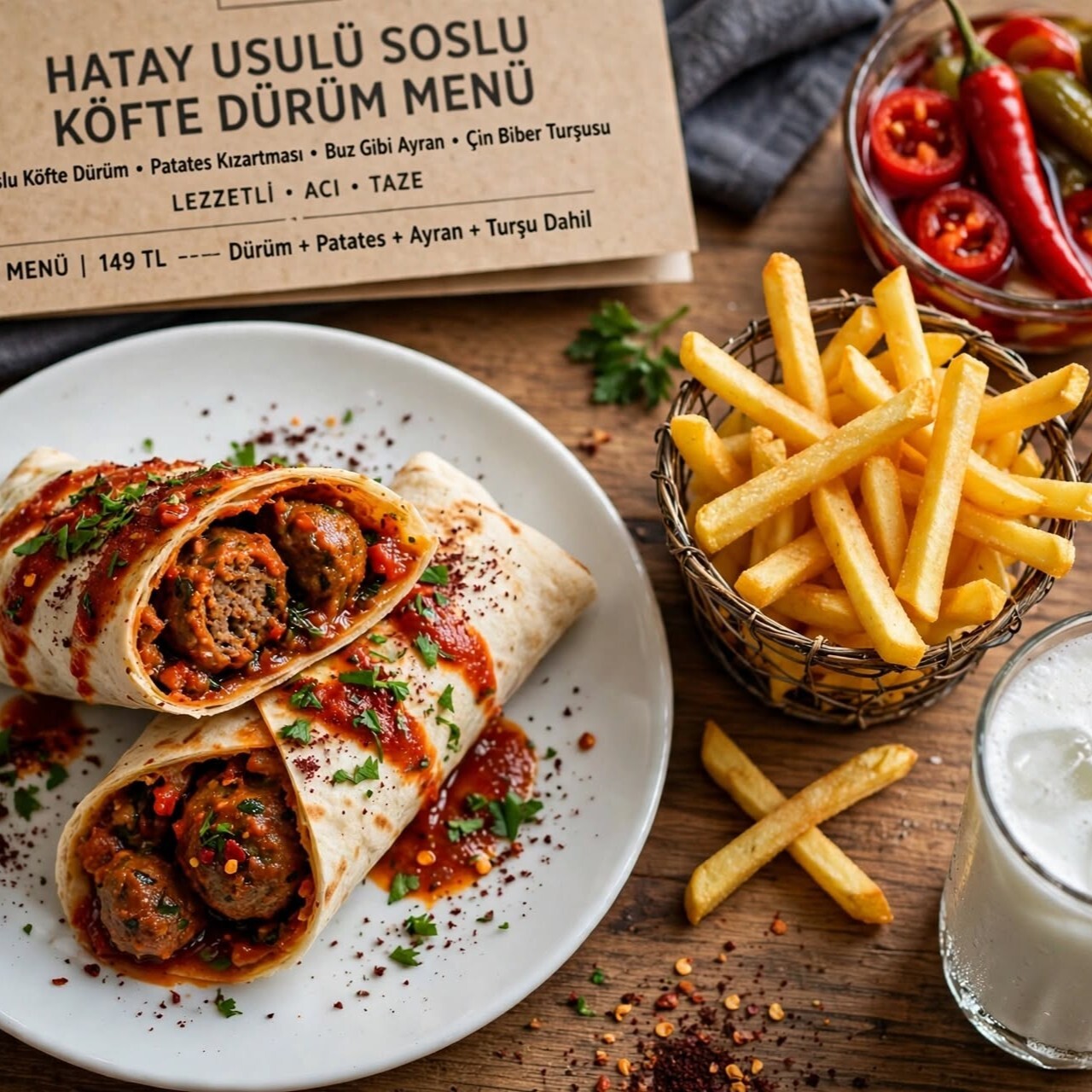 Sultaneli Köfte Dürüm Menü