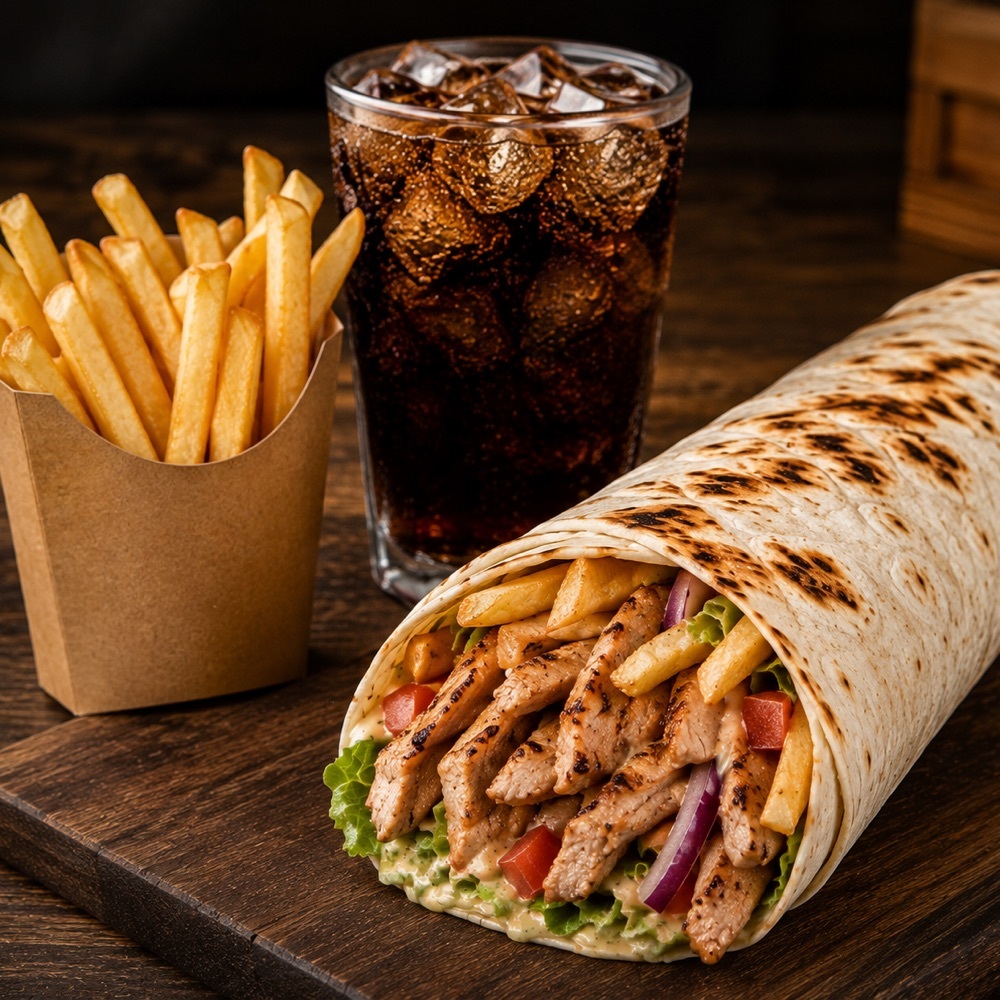 Avantajlı Zurna Tavuk Döner Dürüm + Patates Kızartması + İçecek