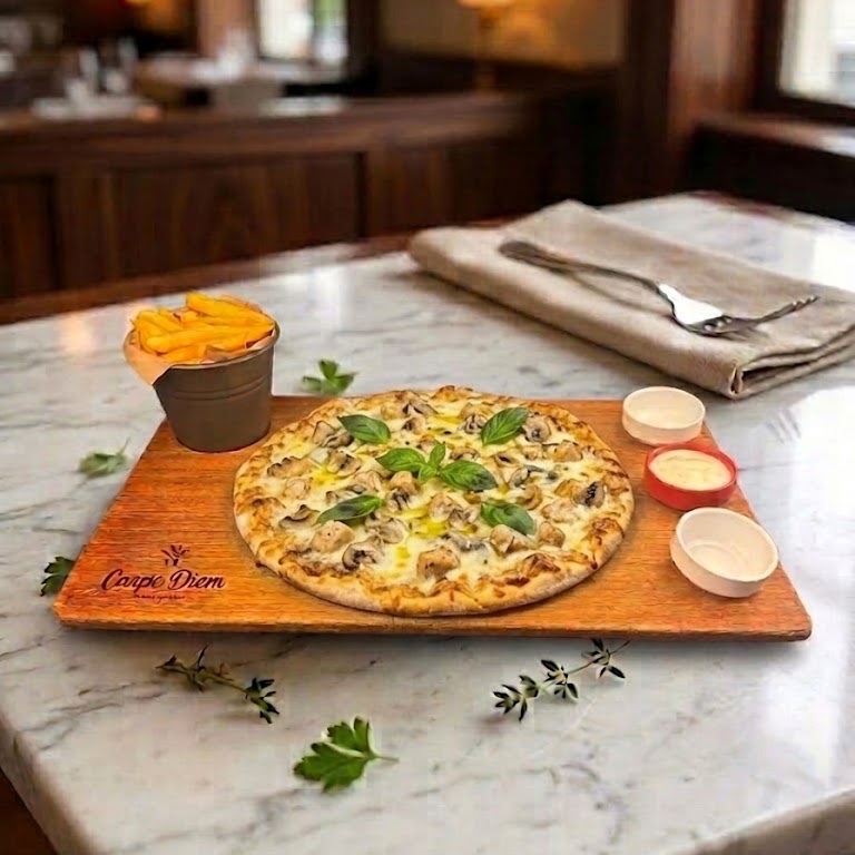 Kremalı Mantarlı Pizza